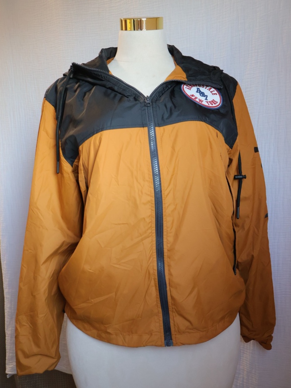 Aeropostale Mustard and Black Hooded Jacket